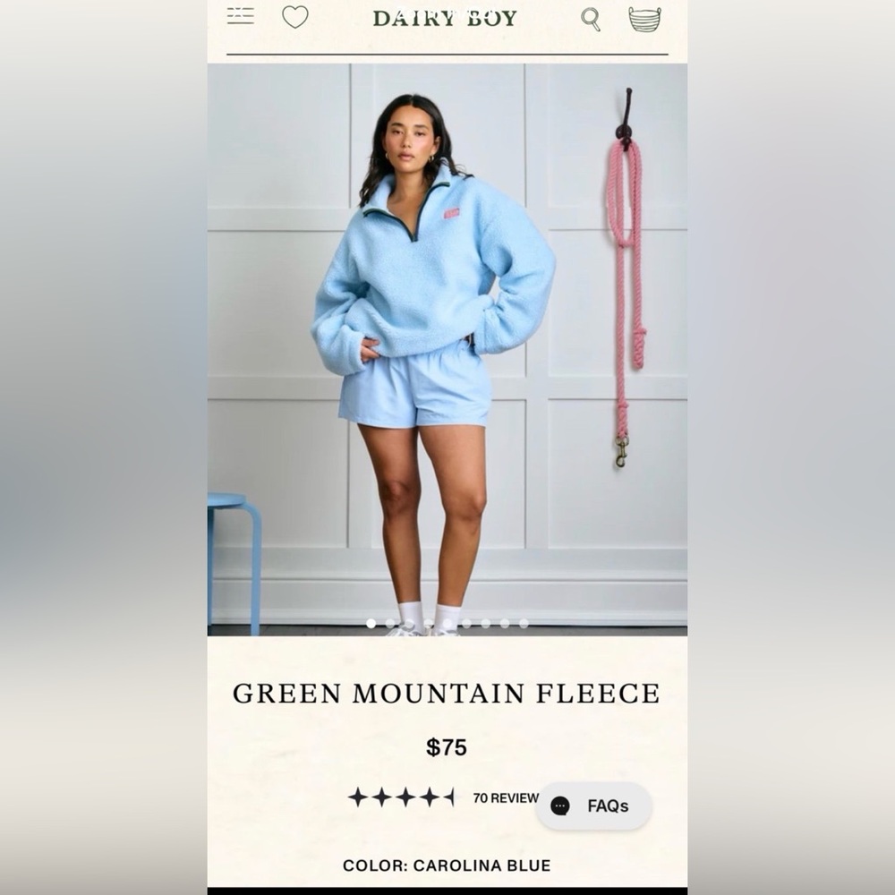 Women's Light Blue Fleece Pullover